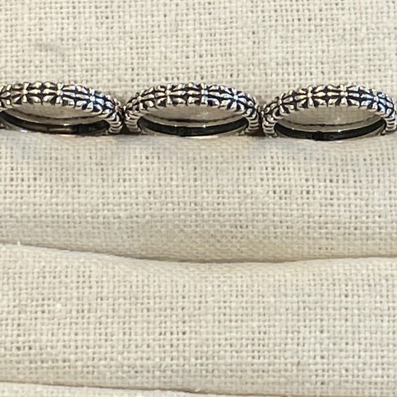 Sterling silver and 14kt gold stack ring set - Picture 6 of 6